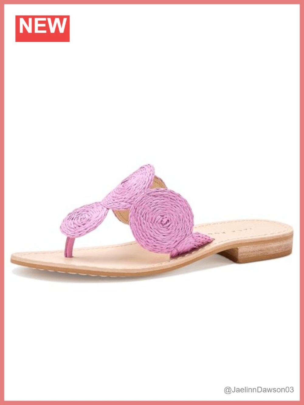 Jack Rogers Margo Flat Sandal Womens Slip On Raffia Thong